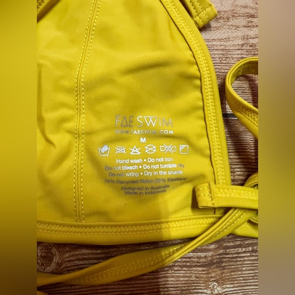 NWT FAE SWIM The Sonny Top in Yellow - Picture 4 of 4